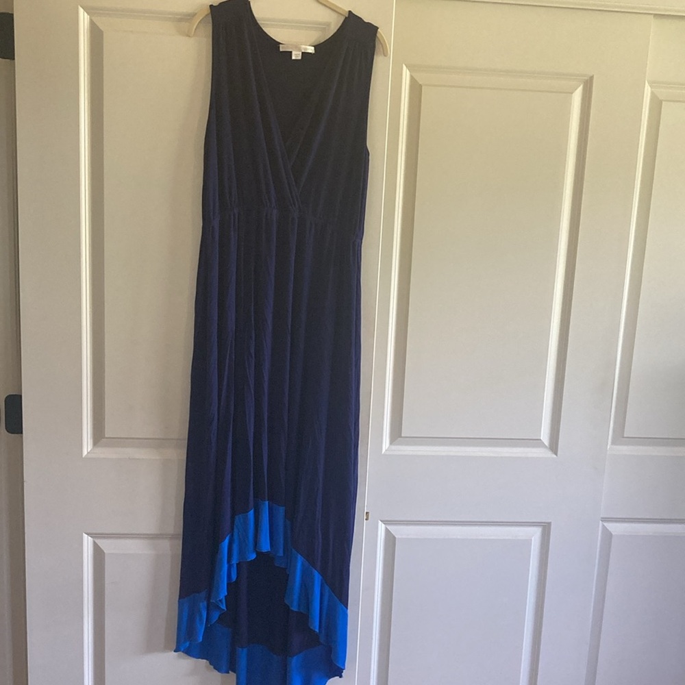 Boston Proper Sleeveless Maxi Dress, Navy/Blue, Sz. M